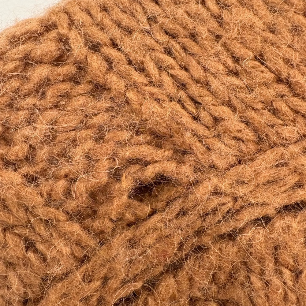 J. Crew Brown Rust Wool Alpaca Blend  Cable Knit Oversized Cardigan Size M - Picture 14 of 16